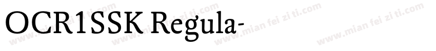 OCR1SSK Regula字体转换